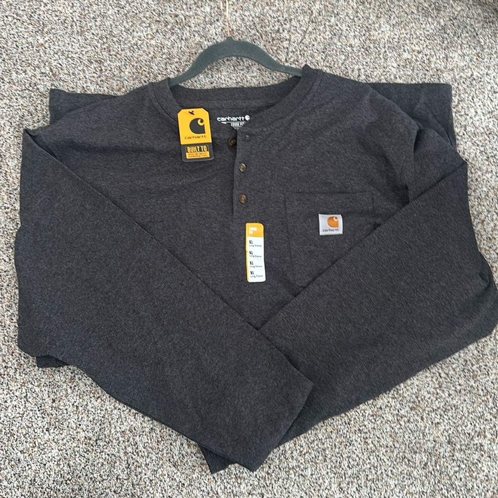 Carhartt Loose Fit Heavyweight Long-Sleeve Pocket Henley - Picture 3 of 3